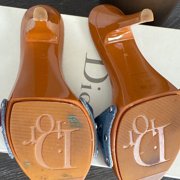 Dior Women's Sandals in Orange and Blue - Picture 9 of 16